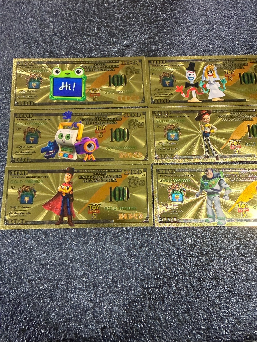 5 Gold foils Set - Toy story 5